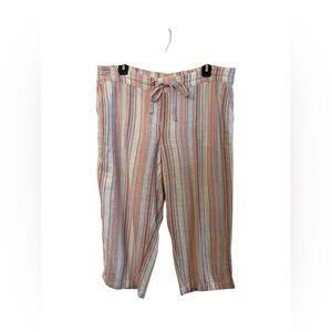 Striped Multicolor linen pants